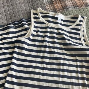 Motherhood Navy and Cream Striped Tank